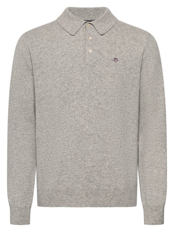 Gant Polokragenpullover SUPERFINE LAMBSWOOL melierte Optik, normale Passform – Bild 4 von 5