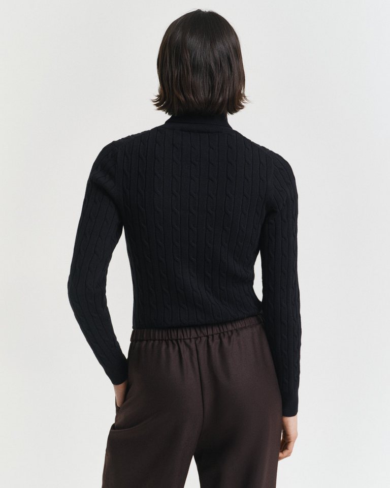 Gant Rollkragenpullover STRETCH COTTON CABLE TURTLENECK mit Zopfmuster – Bild 3 von 5