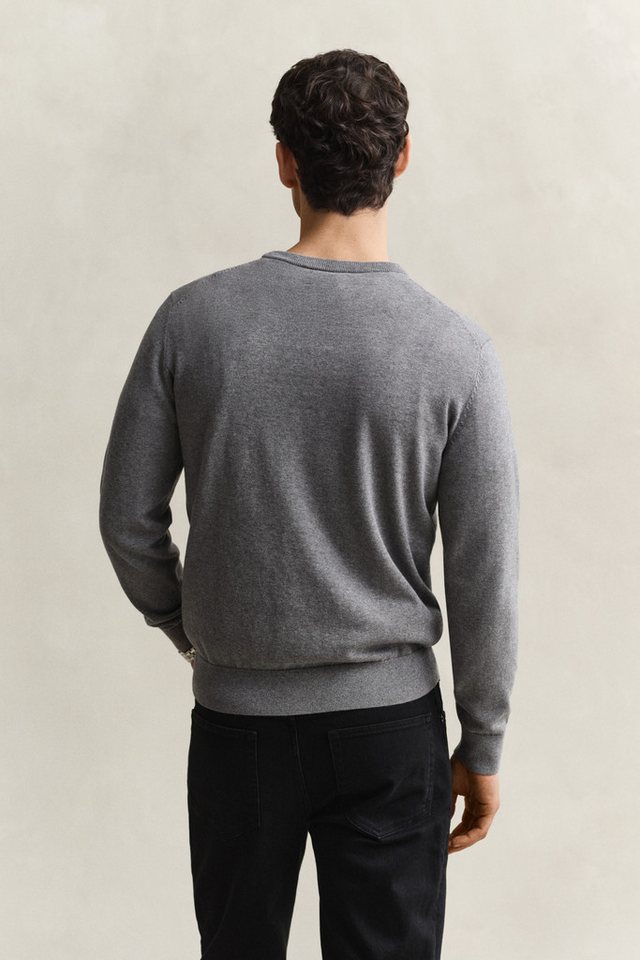 Gant Rundhalspullover CLASSIC COTTON Regular fit mit Rundhalsausschnitt – Bild 2 von 5