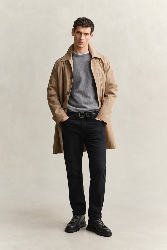Gant Rundhalspullover CLASSIC COTTON Regular fit mit Rundhalsausschnitt – Bild 4 von 5