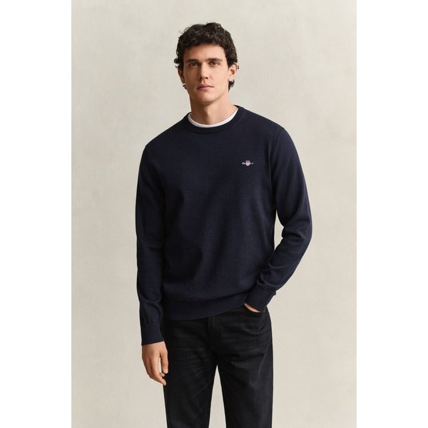 Gant Rundhalspullover CLASSIC COTTON Regular fit mit Rundhalsausschnitt