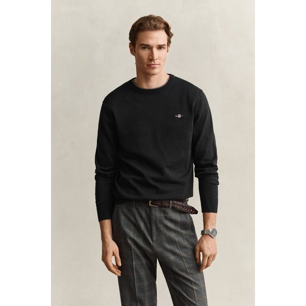 Gant Rundhalspullover CLASSIC COTTON Regular fit mit Rundhalsausschnitt