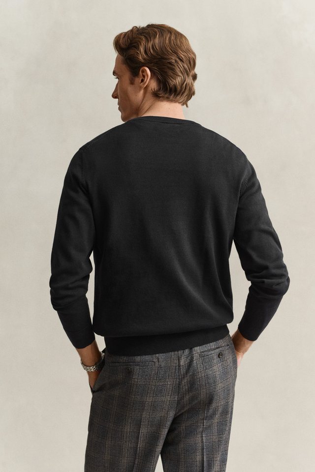 Gant Rundhalspullover CLASSIC COTTON Regular fit mit Rundhalsausschnitt – Bild 2 von 5