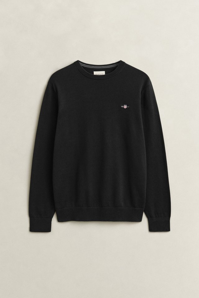 Gant Rundhalspullover CLASSIC COTTON Regular fit mit Rundhalsausschnitt – Bild 5 von 5