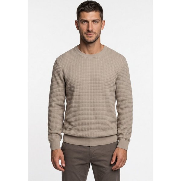Gant Rundhalspullover COTTON TEXTURE C-NECK Regular fit mit Rundhalsausschnitt