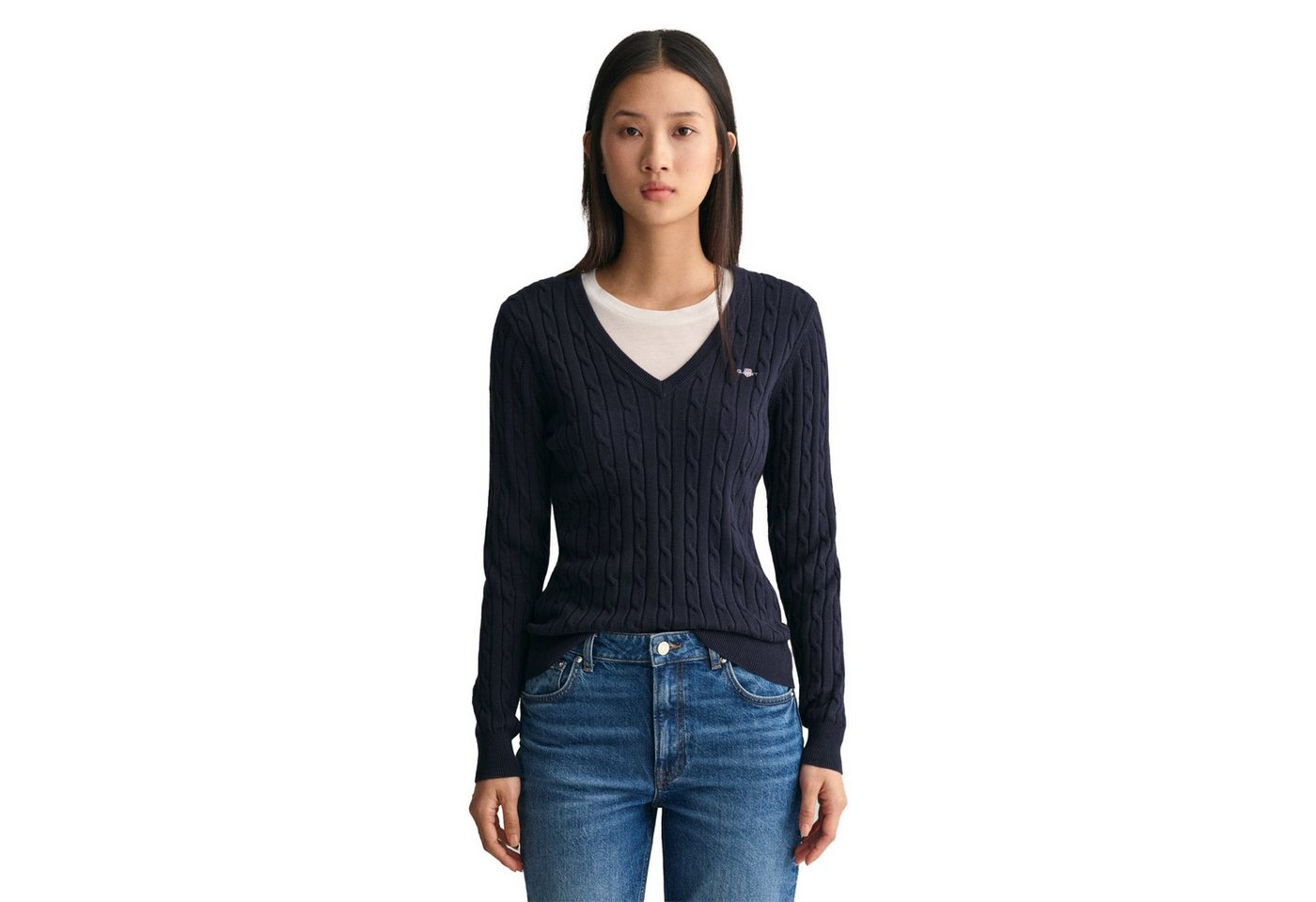 Gant Sweater Damen Strickpullover Baumwolle – Bild 3 von 5