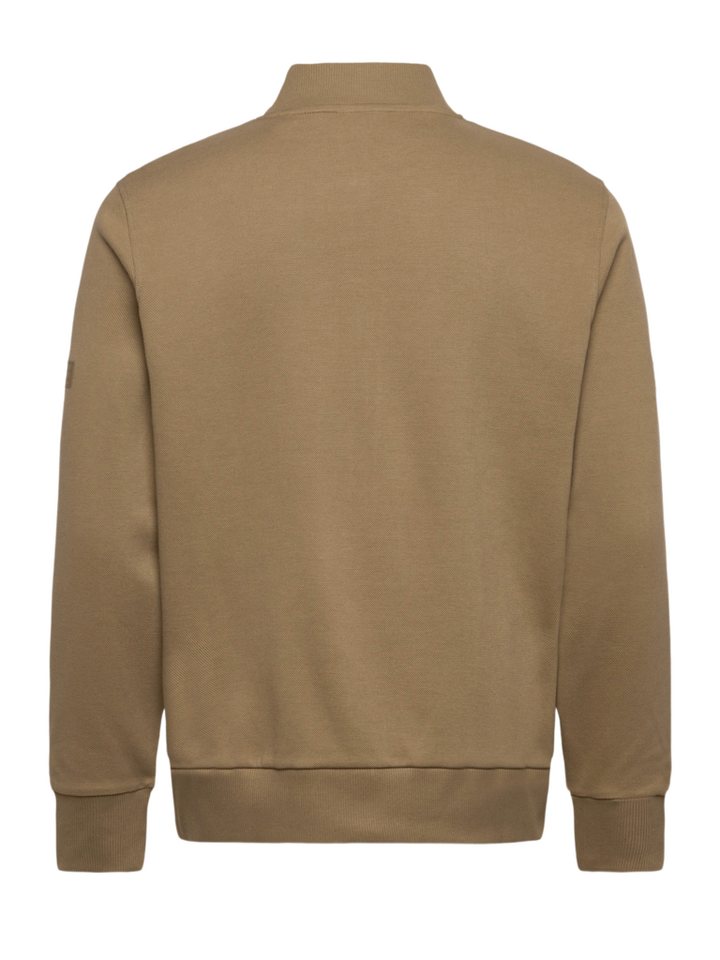 Gant Sweatjacke braun,Freizeit,Baumwolle,Unifarben,Collegekragen,Lang,Regular Fit – Bild 2 von 4
