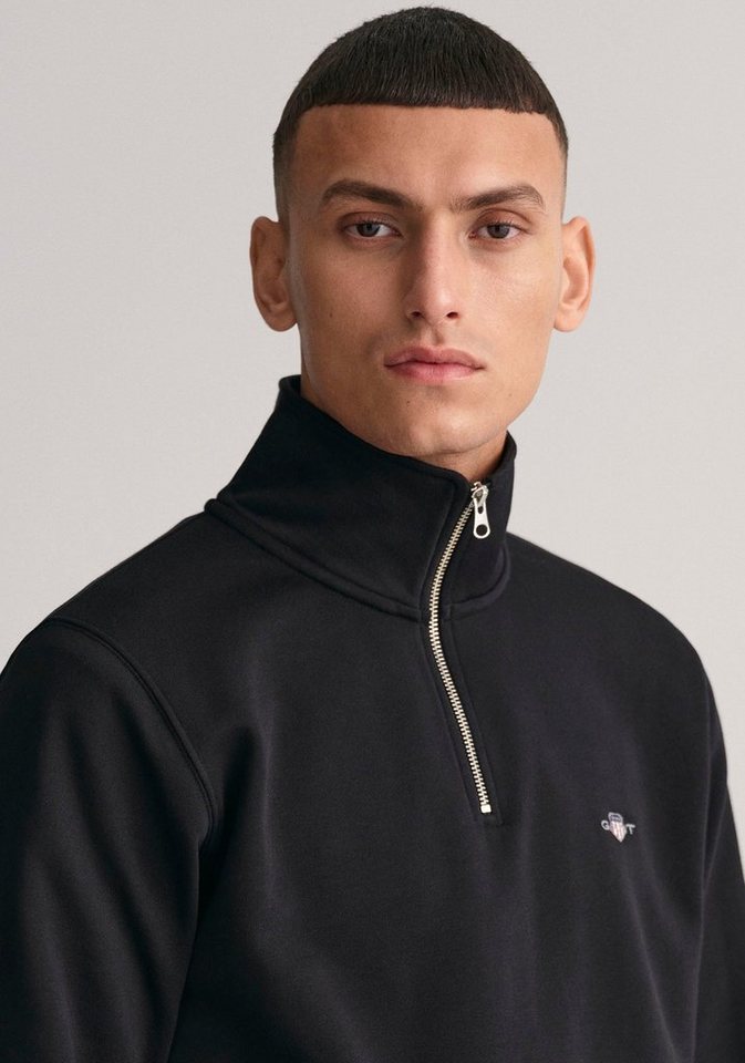 Gant Sweatshirt REG SHIELD HALF ZIP SWEAT mit Logostickerei auf der Brust – Bild 2 von 5