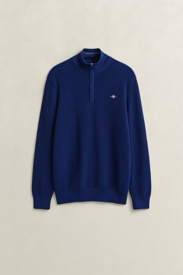 Gant Troyer MICRO TEXTURED COTTON HALF ZIP Regular fit mit Troyerkragen – Bild 5 von 5