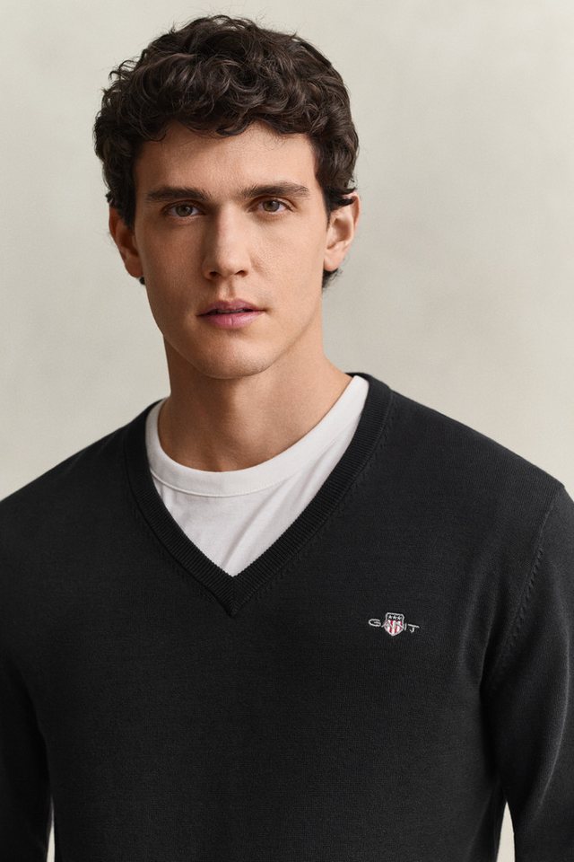 Gant V-Ausschnitt-Pullover CLASSIC COTTON V-NECK Regular fit mit V-Ausschnitt – Bild 3 von 5