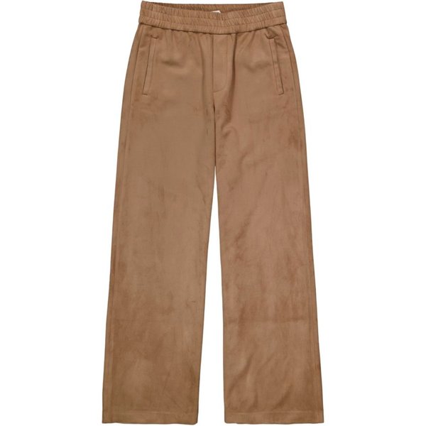 Garcia Stoffhose braun,Casual,Veloursleder,Unifarben,Wide Leg,Mittel