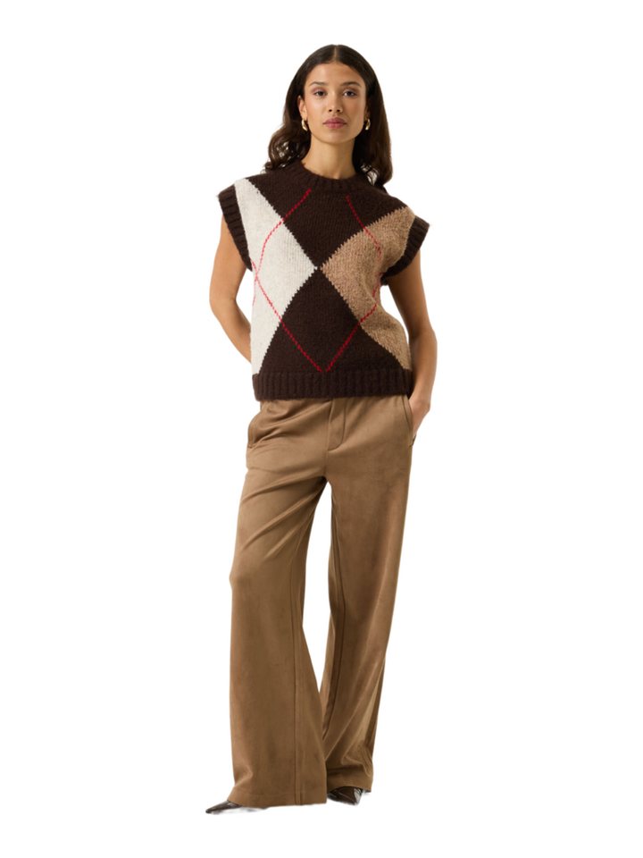 Garcia Stoffhose braun,Casual,Veloursleder,Unifarben,Wide Leg,Mittel – Bild 3 von 5