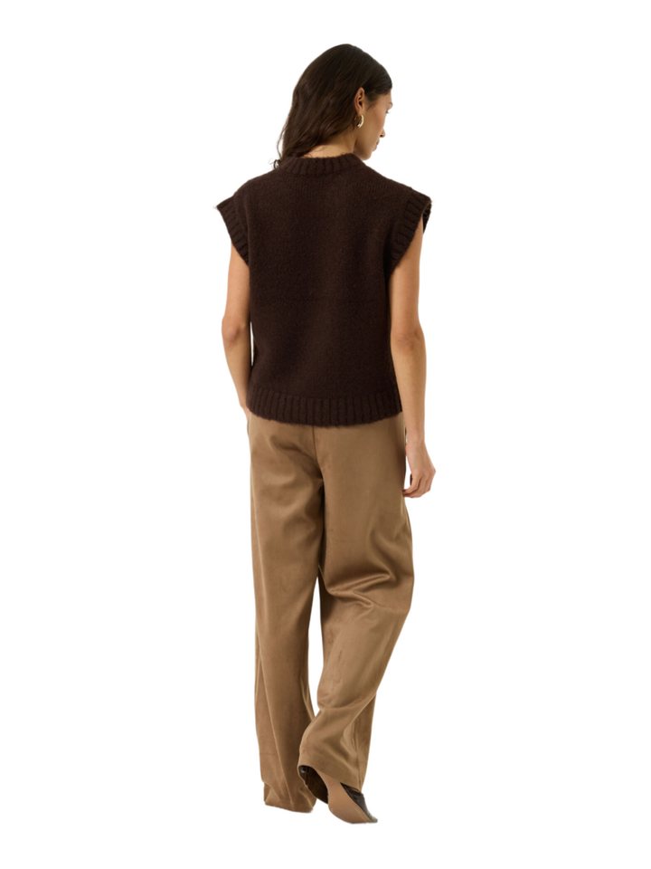 Garcia Stoffhose braun,Casual,Veloursleder,Unifarben,Wide Leg,Mittel – Bild 4 von 5
