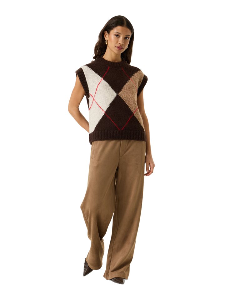 Garcia Stoffhose braun,Casual,Veloursleder,Unifarben,Wide Leg,Mittel – Bild 5 von 5