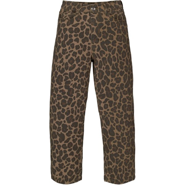 Garcia Stoffhose Casual,Baumwolle,Animalprint,Barrel Fit,Hoch