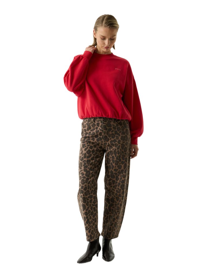 Garcia Stoffhose Casual,Baumwolle,Animalprint,Barrel Fit,Hoch – Bild 2 von 5