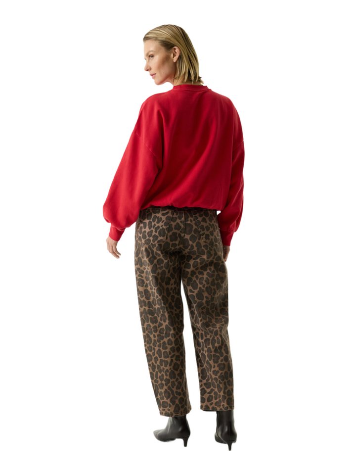 Garcia Stoffhose Casual,Baumwolle,Animalprint,Barrel Fit,Hoch – Bild 3 von 5