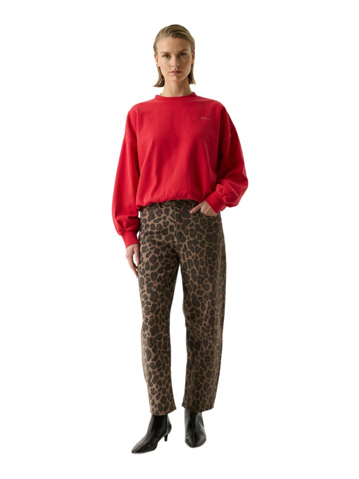 Garcia Stoffhose Casual,Baumwolle,Animalprint,Barrel Fit,Hoch – Bild 4 von 5