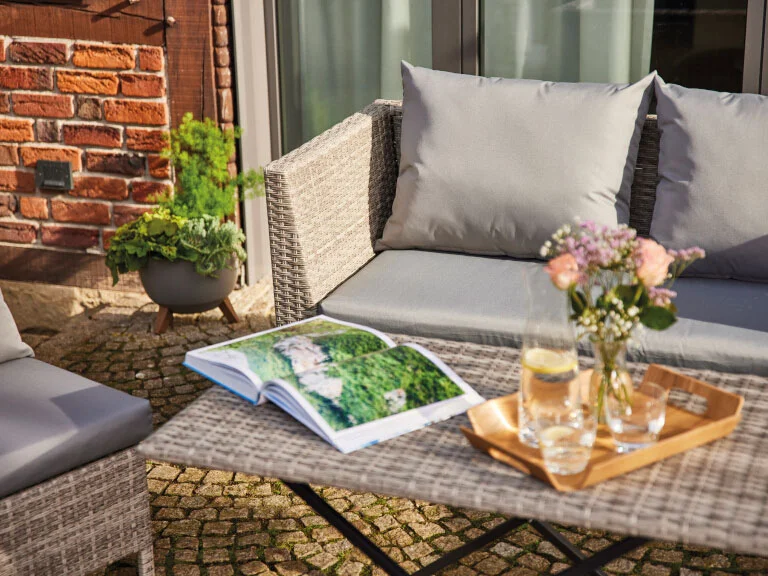 GARDAMO Vigo Lounge Set, aus Geflecht Mix, 4-teilig, grau – Bild 3 von 4