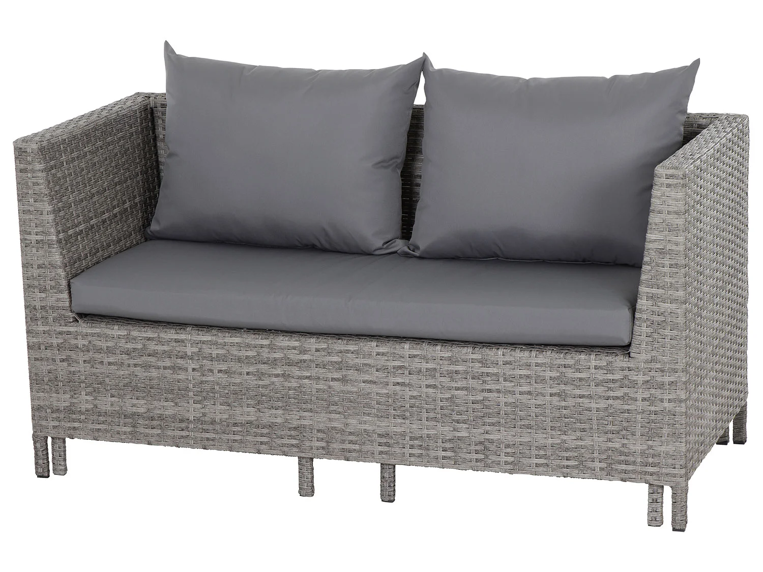 GARDAMO Vigo Lounge Set, aus Geflecht Mix, 4-teilig, grau – Bild 4 von 4