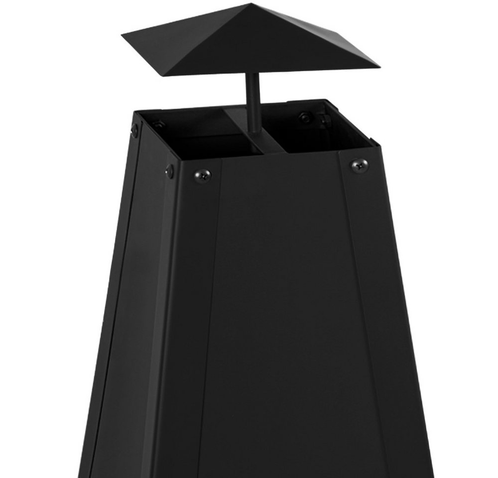 Gardebruk Feuerschale, Terrassenofen für Draussen Metall mit Abdeckung Schürhaken Holz 102cm – Bild 5 von 5