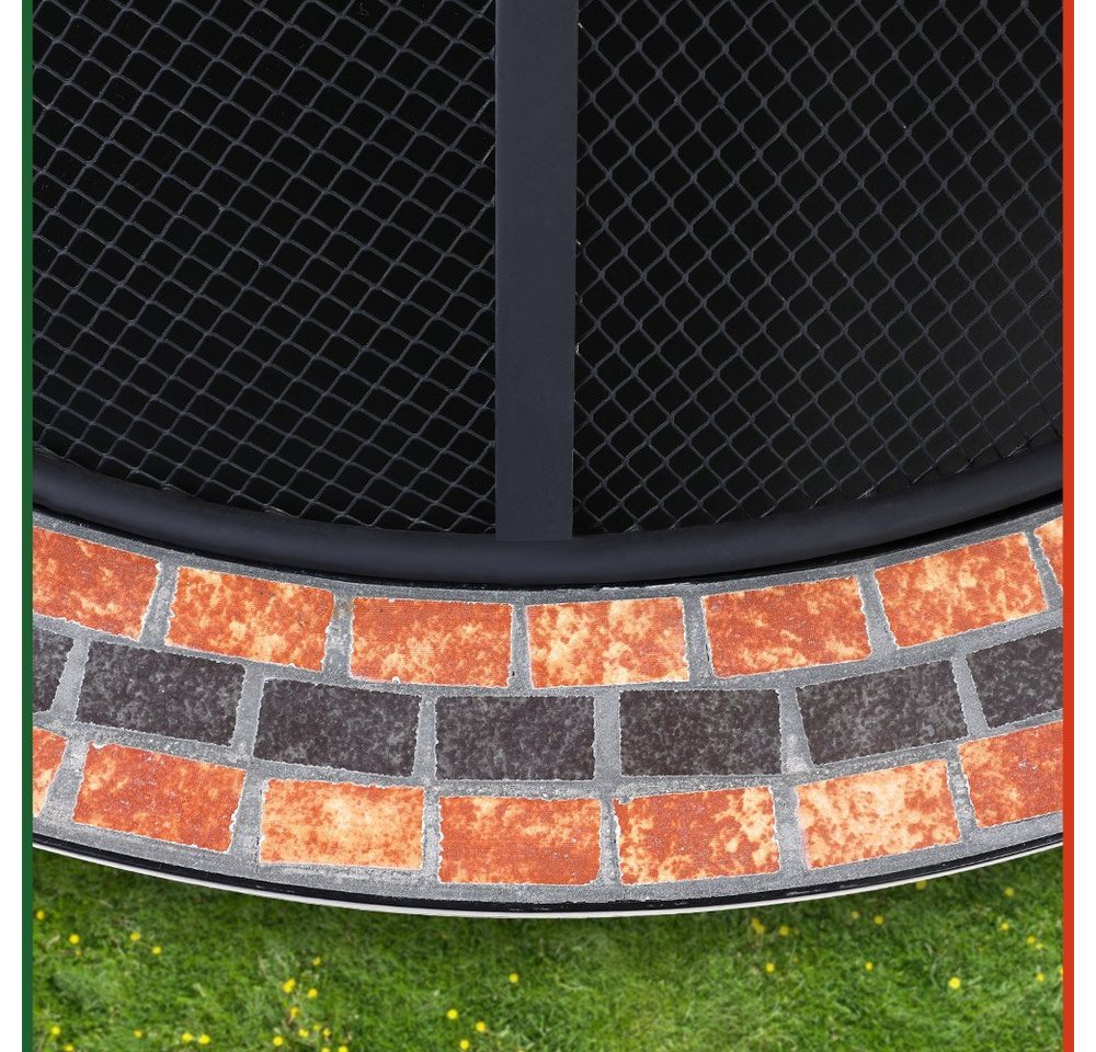 Gardebruk Feuerschale Fuoco, Feuerkorb Garten Funkenschutz Abdeckung Rost Ø76cm Mosaik Grill – Bild 3 von 5