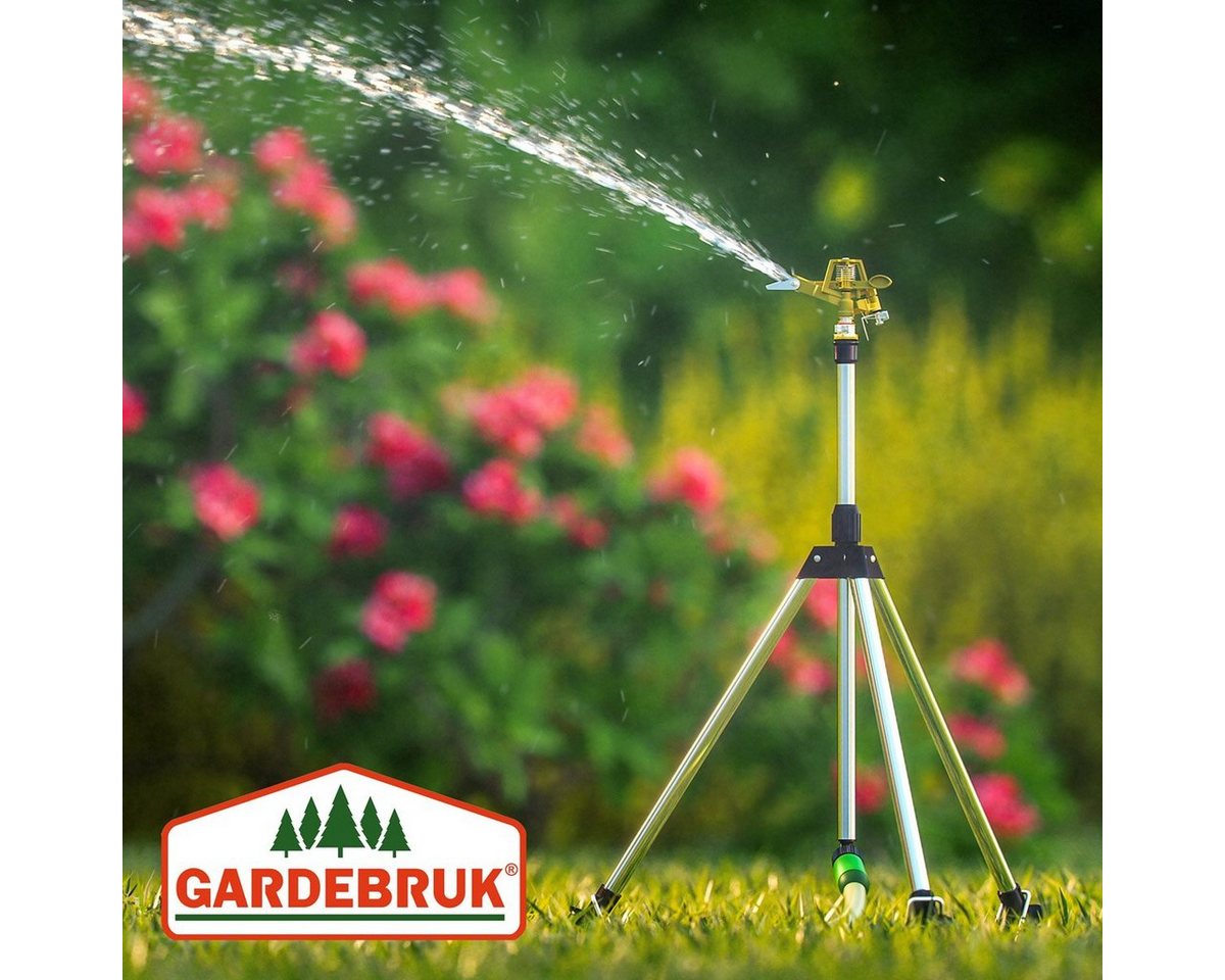 Gardebruk Kreisregner, Sprinkler Teleskopstativ Sprengweite bis 24m 360° Sprühaufsatz Garten – Bild 2 von 5