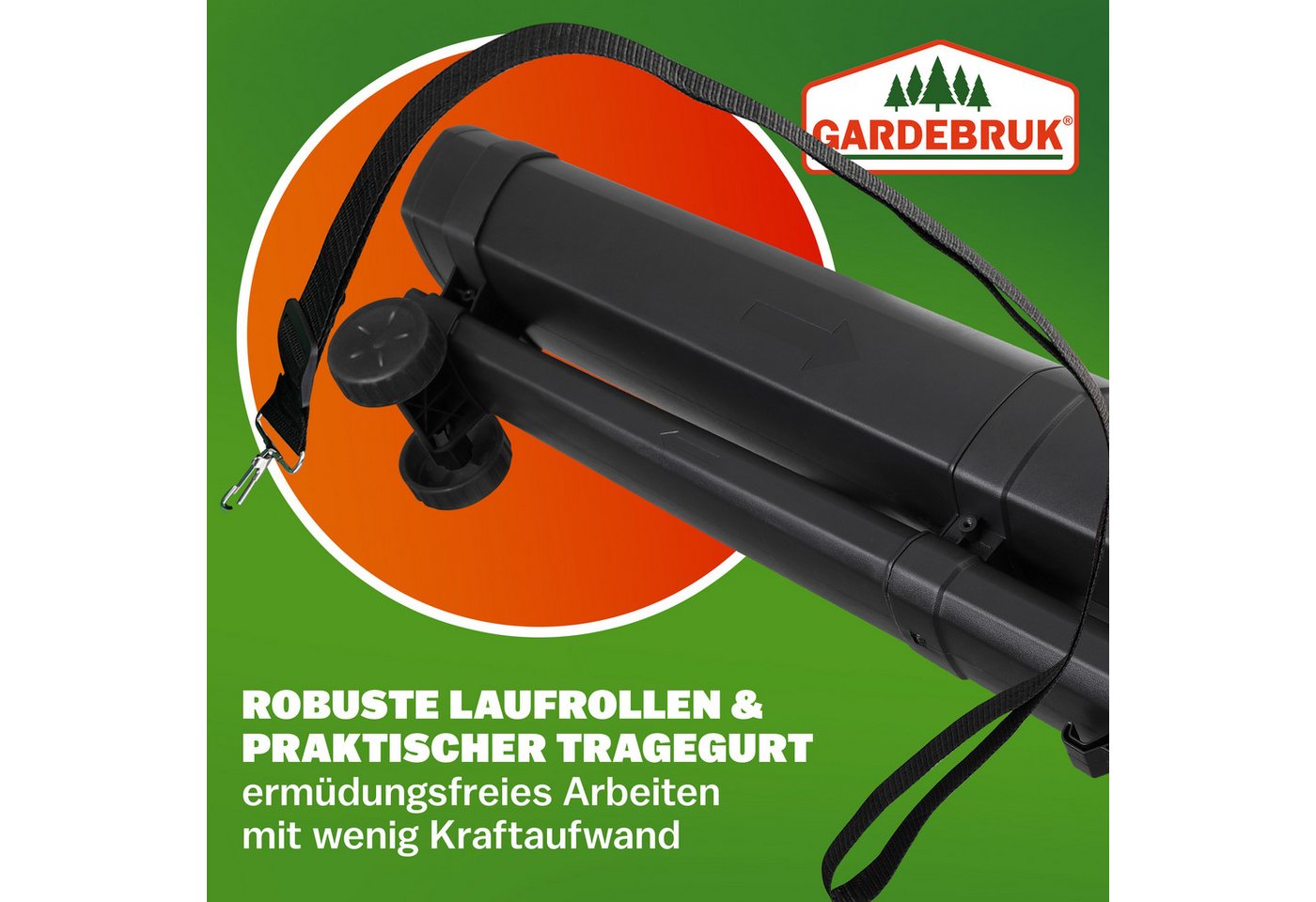 Gardebruk Laubsauger, Elektro 3in1 3000W Schultergurt und Rollen Fangsack 45L Laubbläser – Bild 4 von 5