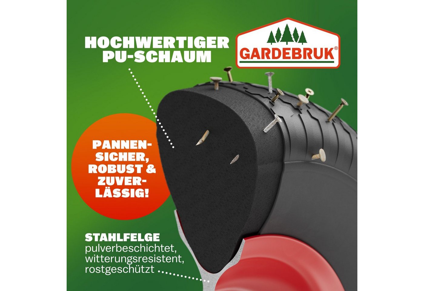 Gardebruk Schubkarren-Rad – Bild 3 von 5
