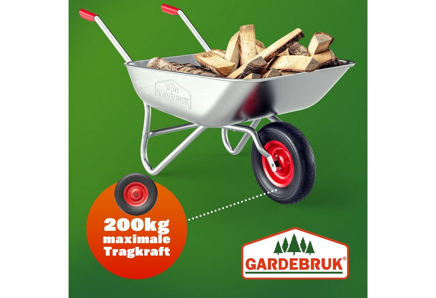 Gardebruk Schubkarren-Rad – Bild 4 von 5