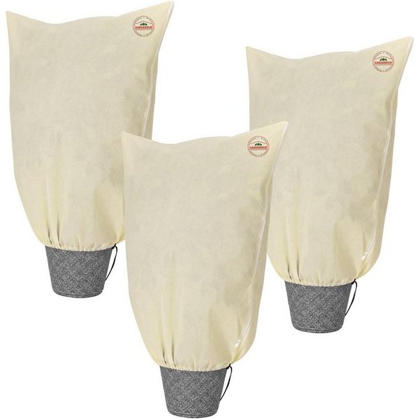 Gardebruk Winterschutzvlies, (3-St), Kübelpflanzensäcke 3er Set 60x80 cm 70g/m² Reißverschluss Garten