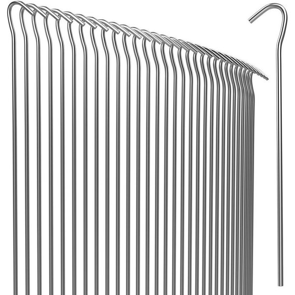 Gardebruk Zelthering, (100-St), 100x Heringe verzinkter Stahl 20 x 3 cm Ø 3,5 mm Unkrautvlies