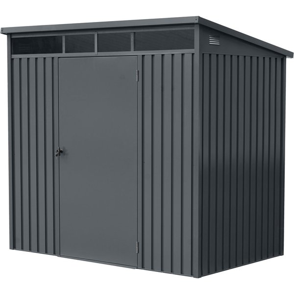 GARDEN 'N' MORE Gerätehaus Pultdachhaus Basic plus, BxT: 197x146 cm, einfacher Aufbau, Oberlicht, Langlebig, abschließbar