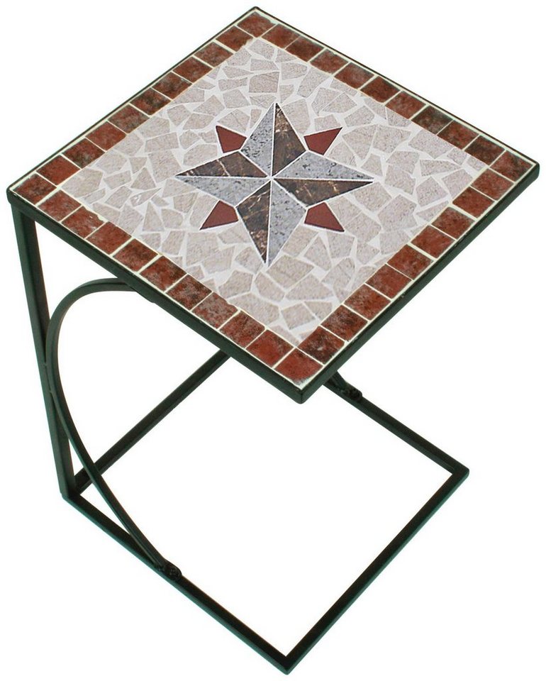 Garden Pleasure Gartentisch AMARILLO (Gartentisch, Balkontisch), Tischplatte mit Mosaik – Bild 2 von 2