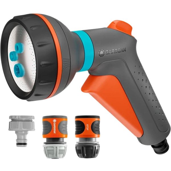 GARDENA Multifunktionsbrause Starter Set, vier verschiedene Sprühbilder, UV-beständig