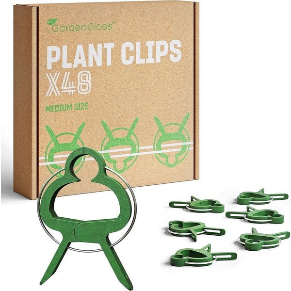 GardenGloss Gartenpflege-Set Pflanzenclips Klein - Einfache Rankhilfe für Tomaten, Rosen, Gurken