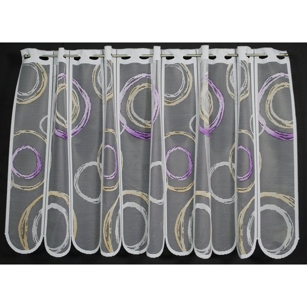 Gardinen Kranzusch Scheibengardine Kringel (1 St), Stangendurchzug, transparent, Stablöcher,transparent,verschiedene Höhen, Breiten