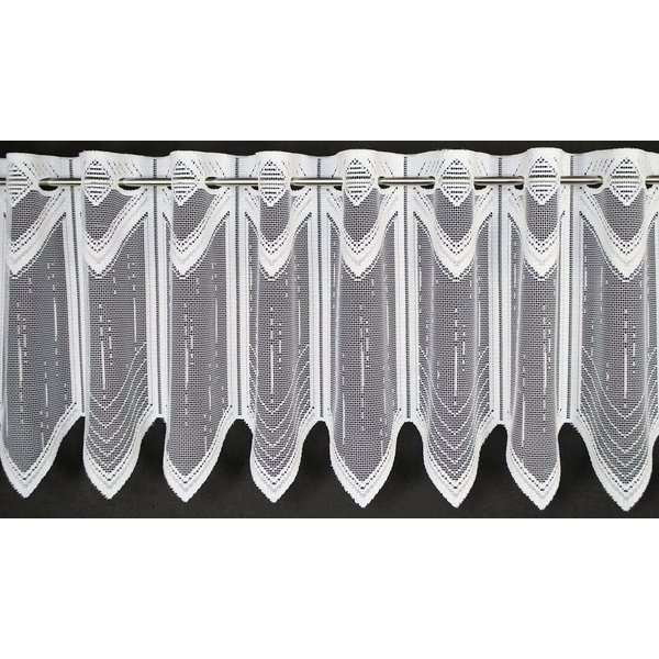 Gardinen Kranzusch Scheibengardine längs gestrichelt (1 St), Stangendurchzug, transparent, Stablöcher,transparent,verschiedene Höhen, Breiten