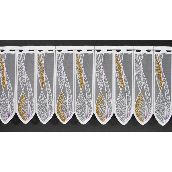 Gardinen Kranzusch Scheibengardine mit Welle (1 St), Stangendurchzug, transparent, Stablöcher,transparent,verschiedene Höhen, Breiten