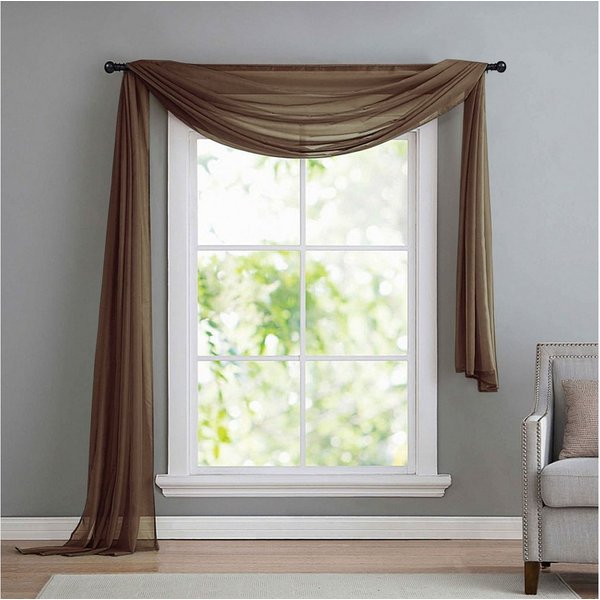 Gardinenbox Freihanddeko (1 St), ohne, transparent, Voile, Uni Volant Transparent Polyester 600cm 140cm