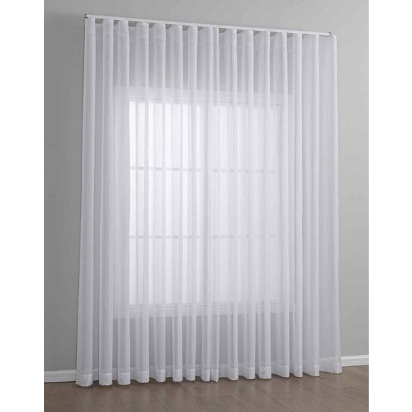 Gardinenbox Gardine (1 St), Faltenband, transparent, Voile, Gardine Voile Wellenband 1:2 Bleiband »Wien« 2025100