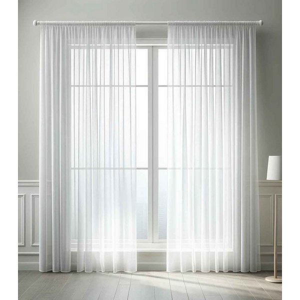 Gardinenbox Gardine (1 St), Kräuselband, transparent, Voile, Store transparent Bleibandabschluss 610011N