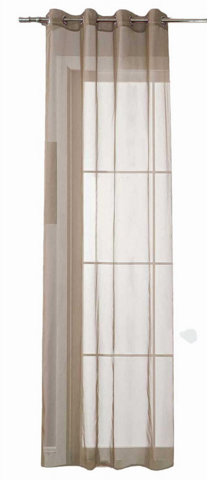 Gardinenbox Gardine (1 St), Ösen, transparent, Voile, Store Bleibandabschluß 20332-cn-o – Bild 2 von 5
