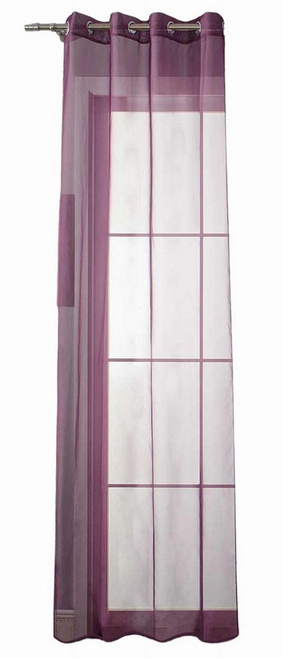 Gardinenbox Gardine (1 St), Ösen, transparent, Voile, Store Bleibandabschluß 20332-cn-o – Bild 2 von 5