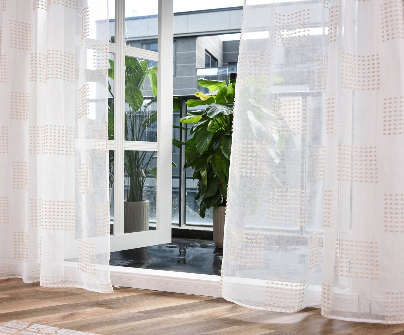 Gardinenbox Gardine (1 St), Multifunktionsband, transparent, Polyester, Geo »VALENCIA« Multiband Scherli 2023480 – Bild 3 von 5