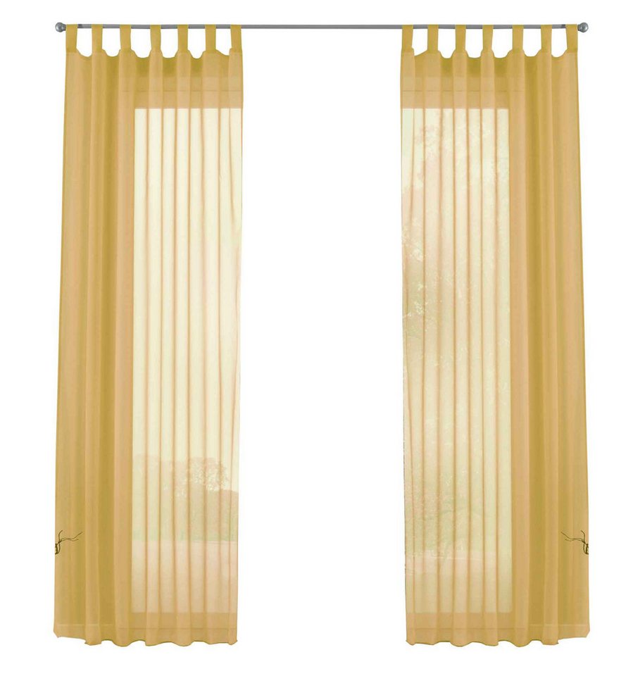 Gardinenbox Gardine (2 St), Schlaufen, transparent, Voile, Transparent Vorhang Set Voile Bleibandabschluss 61000CN – Bild 3 von 5