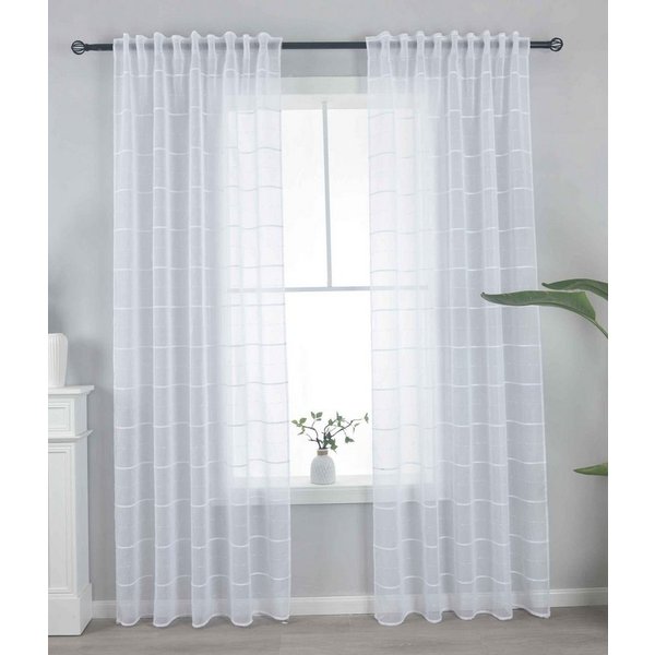 Gardinenbox Gardine (2 St), Multifunktionsband, transparent, Polyester, »VALENCIA« Multiband Scherli 2023420-80