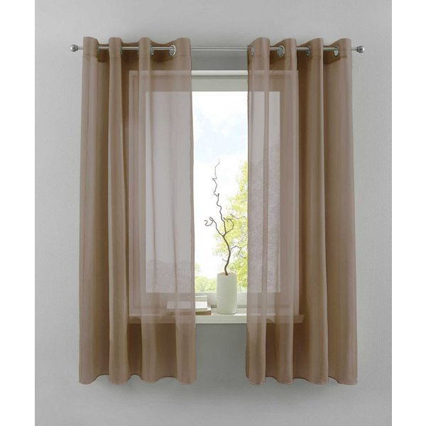Gardinenbox Gardine (2 St), Ösen, transparent, Voile, 2er Set Transparent »Basel« Bleiband Store 20332TR2