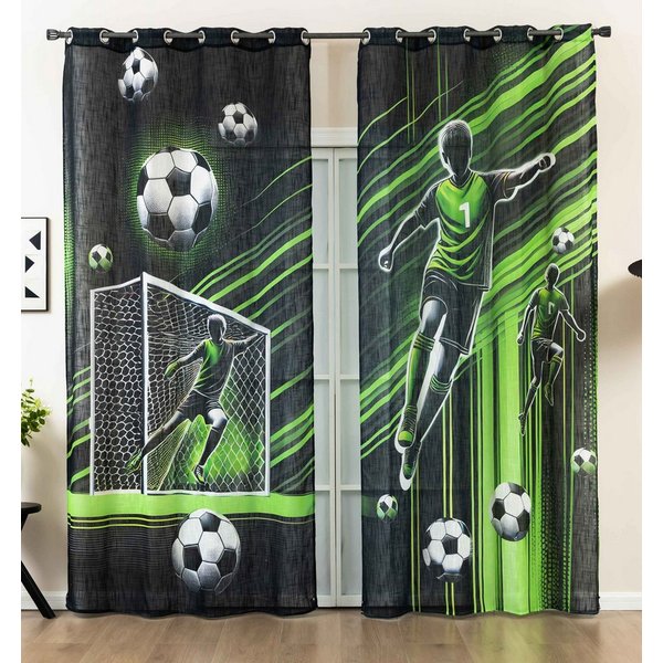 Gardinenbox Gardine (2 St), Ösen, halbtransparent, Polyester, Grobfaser »Seoul Collection« Digital Druck 2024120-2