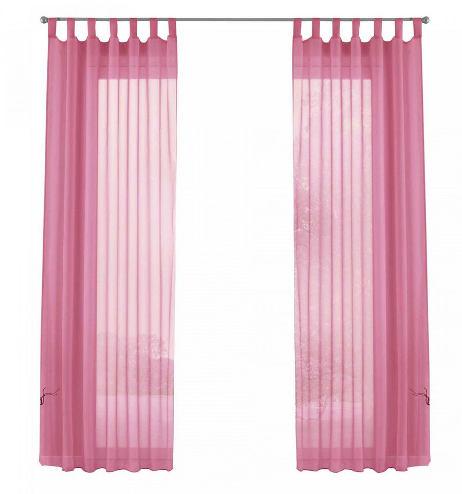 Gardinenbox Gardine (2 St), Schlaufen, transparent, Voile, Transparent Vorhang Set Voile Bleibandabschluss 61000CN – Bild 3 von 5